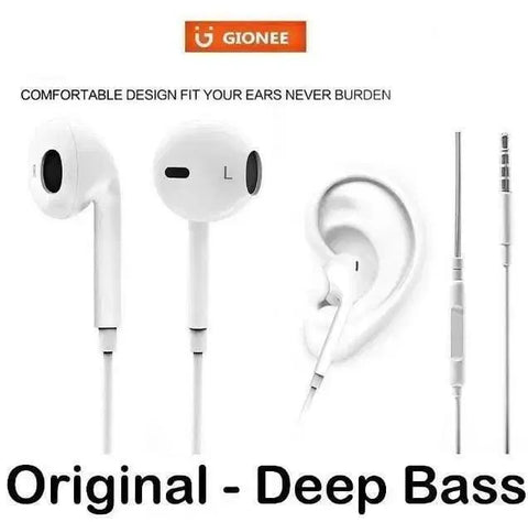 "Gionee Original Handsfree with High-Quality Mic & Deep Bass – Best Gaming Earphones for PUBG, Calls & Music"